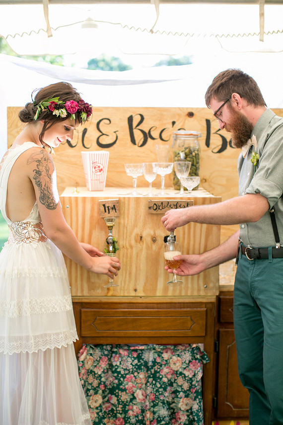 Beer cocktail station