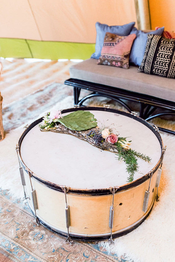 Bohemian wedding decor