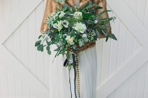 Green bridal bouquet