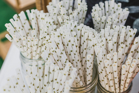 Gold star straws