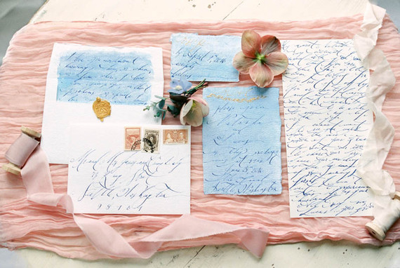 Rose quartz and serenity wedding inspiration