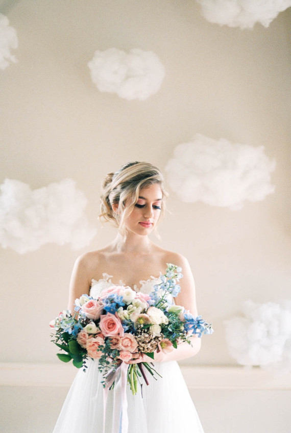 Rose quartz and serenity wedding inspiration