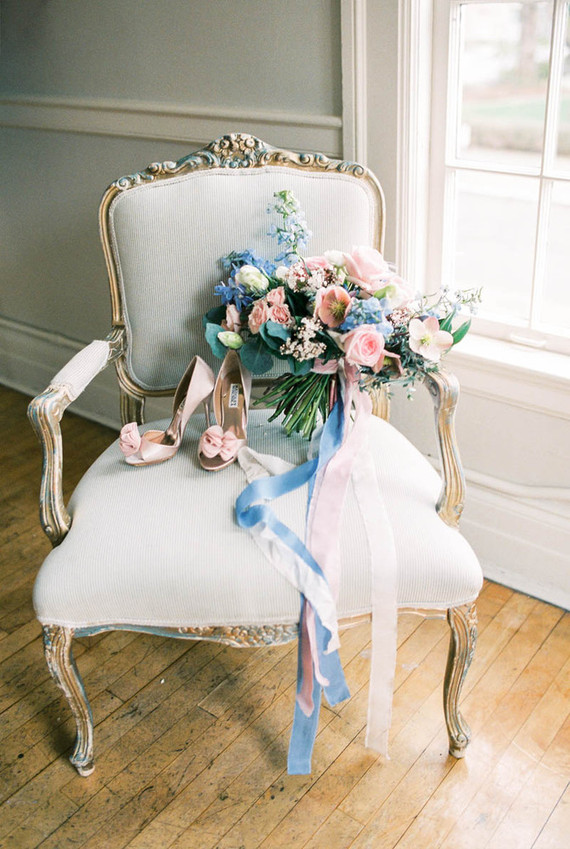Rose quartz and serenity wedding inspiration
