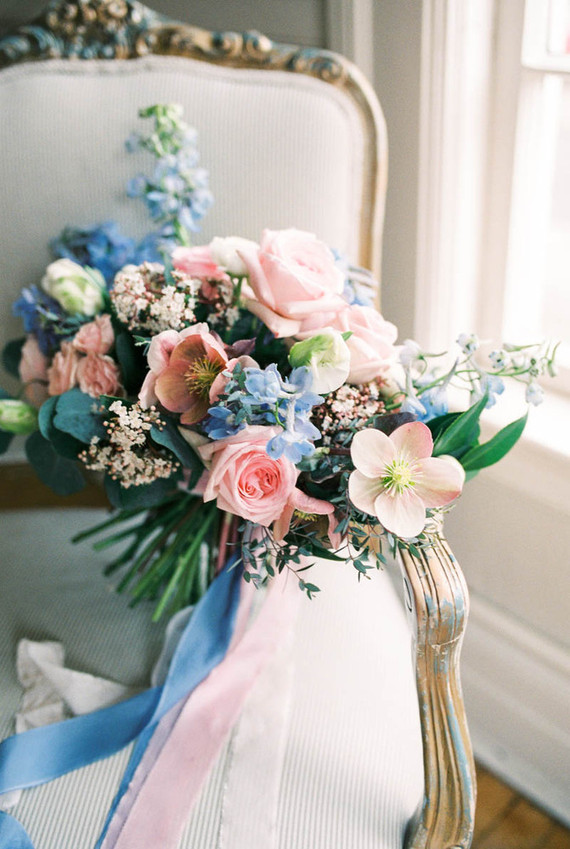 Rose quartz and serenity wedding inspiration