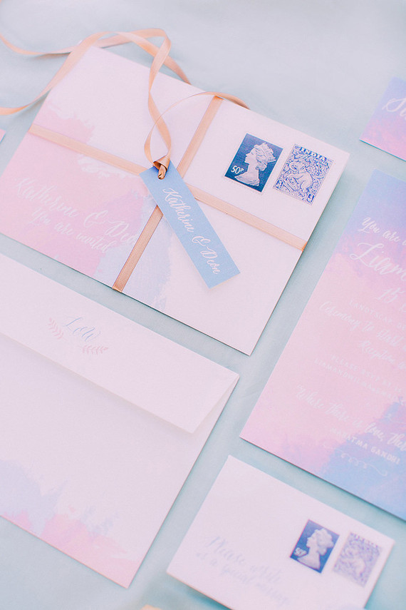 Rose quartz and serenity wedding inspiration