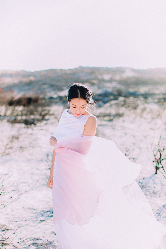 Blush wedding dress