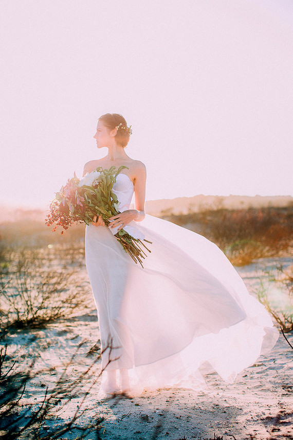 Blush wedding dress