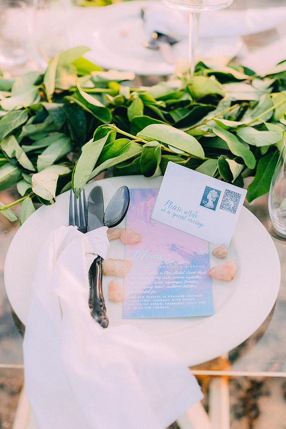 Rose quartz and serenity wedding inspiration