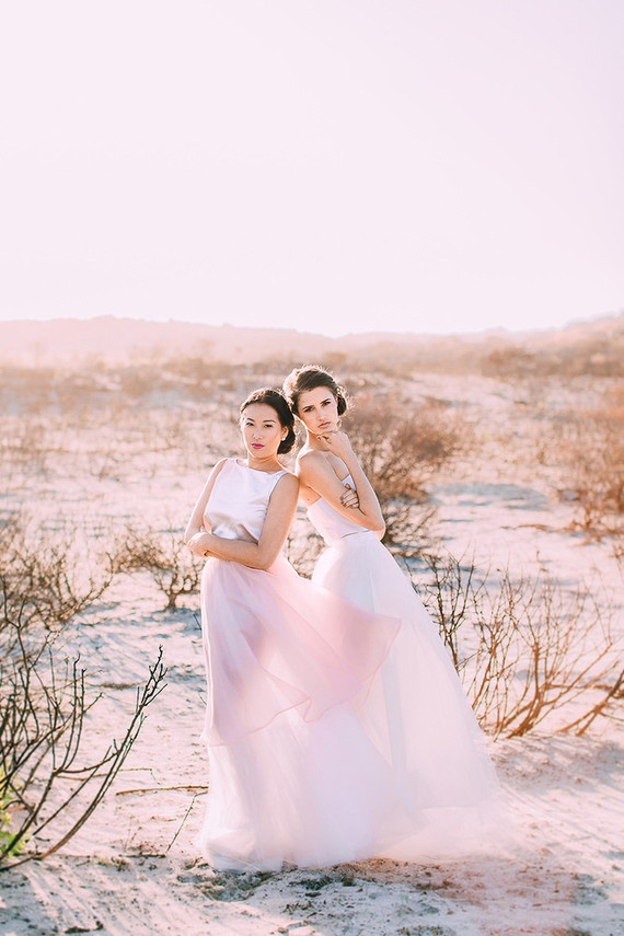 Rose quartz and serenity wedding inspiration