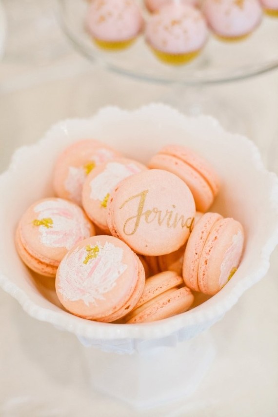 pink macarons