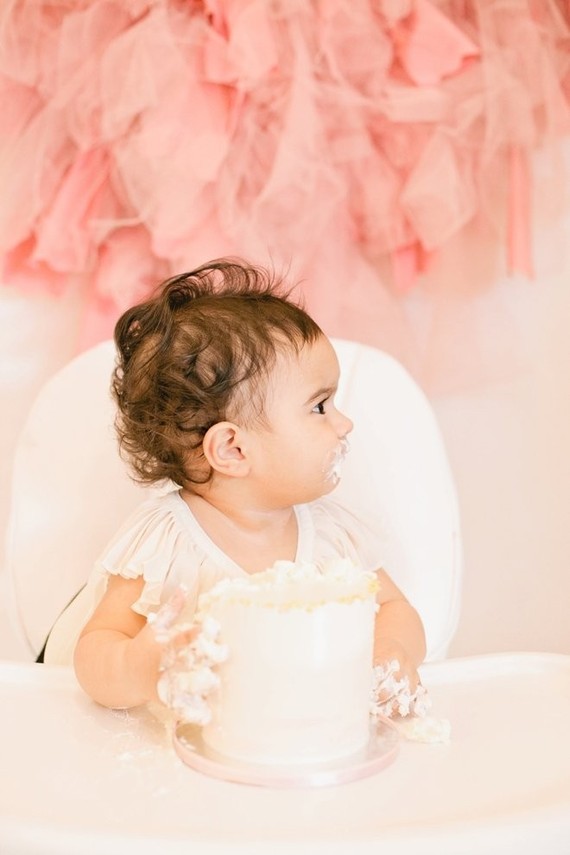 pink and gold first birthday