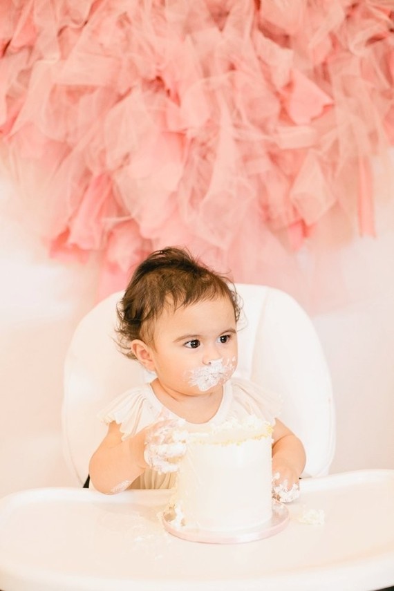 pink and gold first birthday