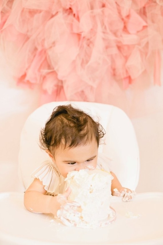 pink and gold first birthday