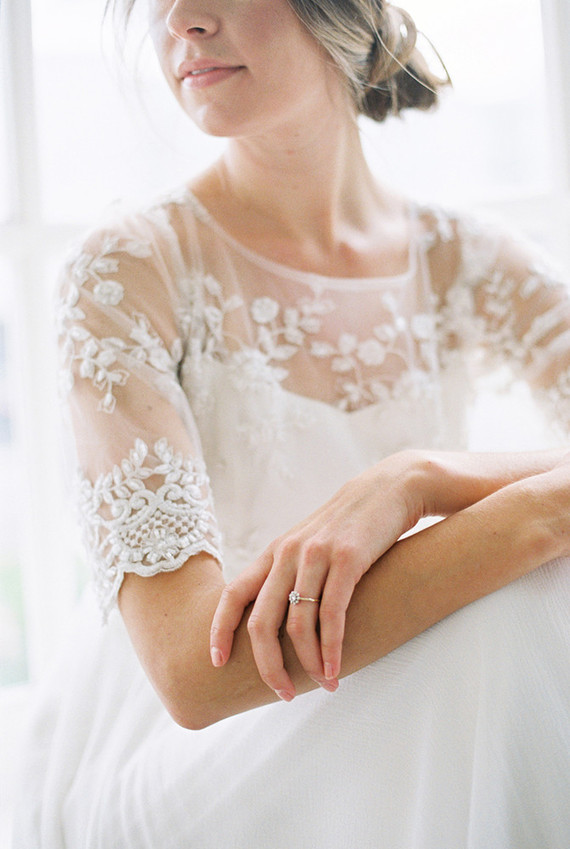 Open back lace wedding dress