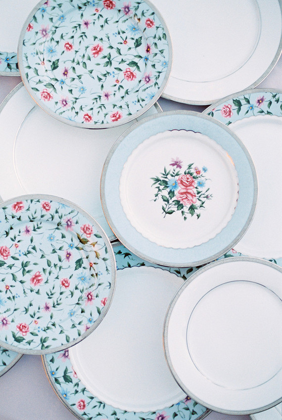 Vintage floral plates