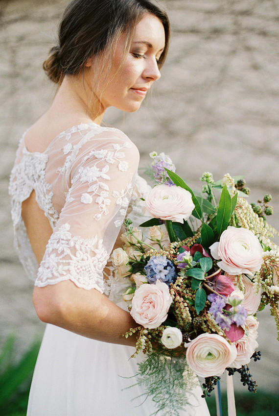 Open back lace wedding dress