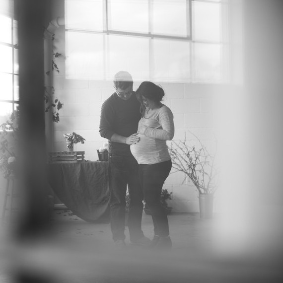 Floral studio maternity photos