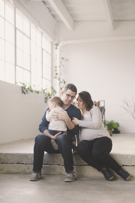 Floral studio maternity photos