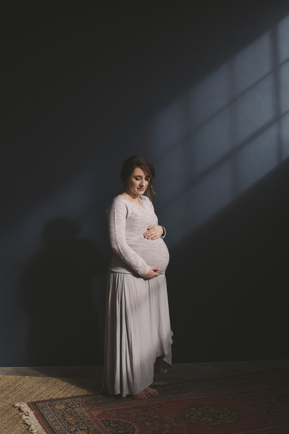 Floral studio maternity photos