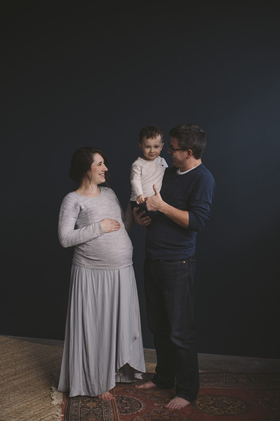 Floral studio maternity photos