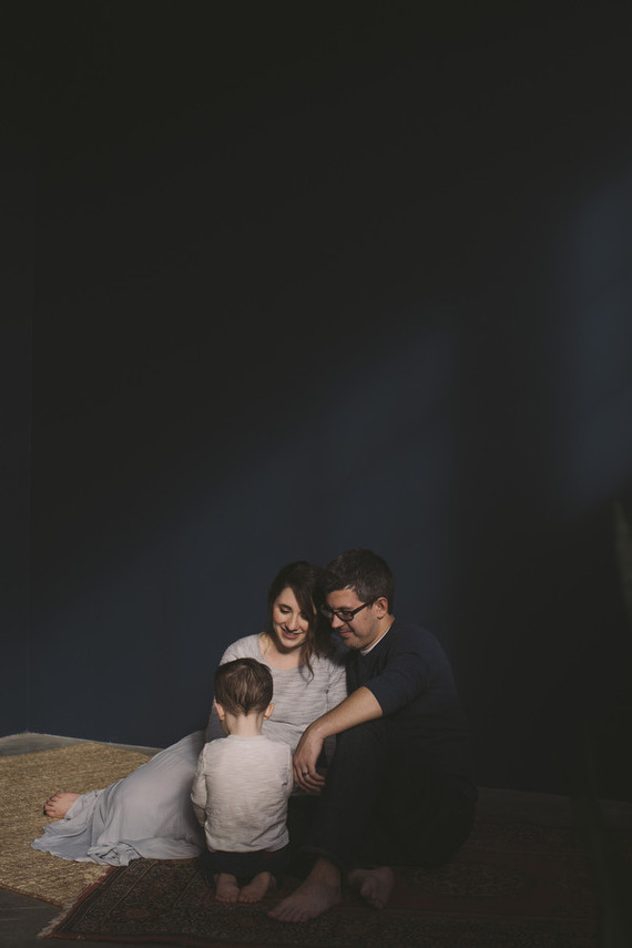 Floral studio maternity photos