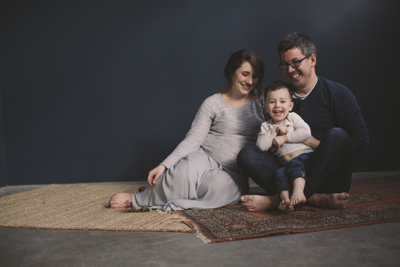 Floral studio maternity photos