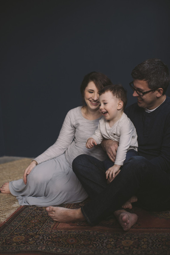 Floral studio maternity photos