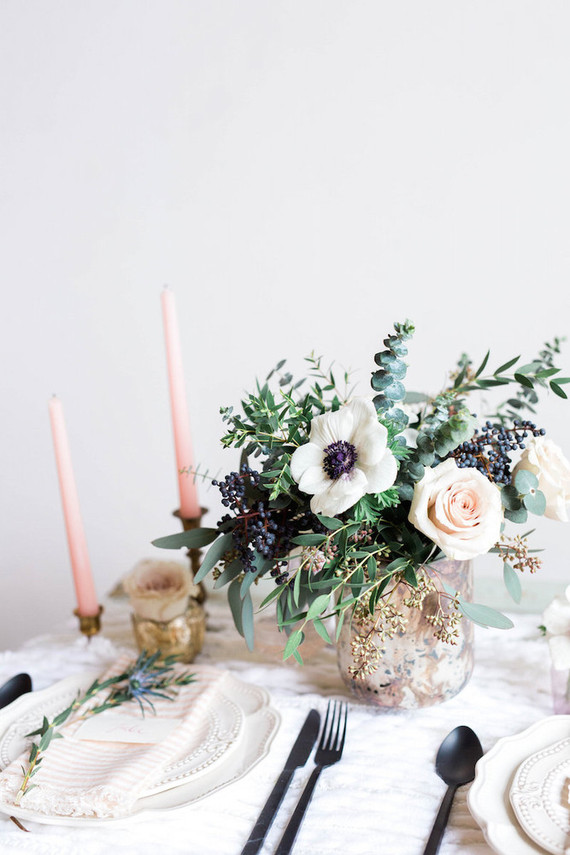 White anemone florals