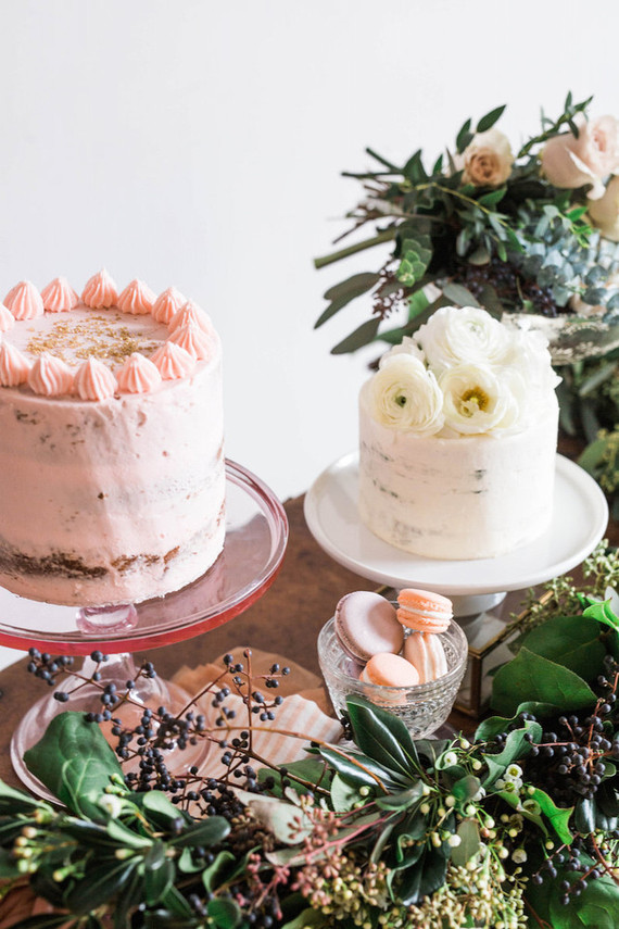 Blush wedding cake