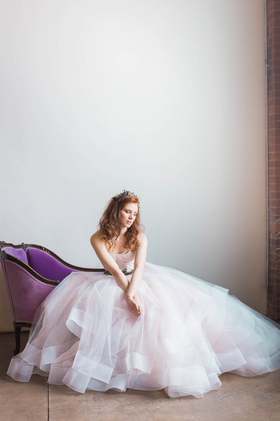 Blush wedding dress