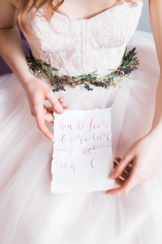 Blush wedding dress