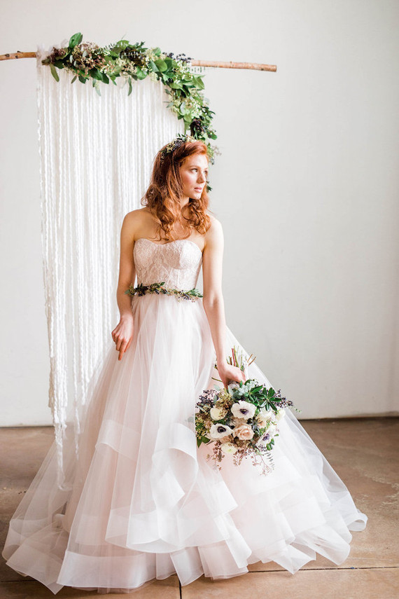 Blush wedding dress