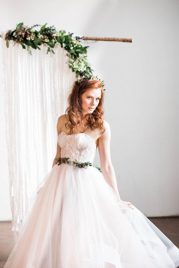 Blush wedding dress