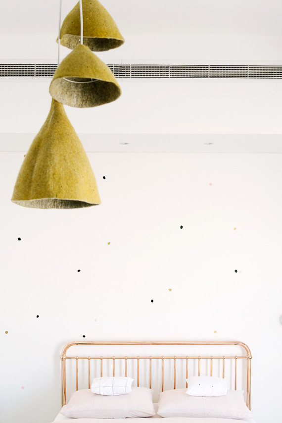 modern copper girls room