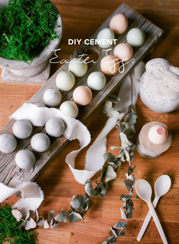 Cement easter eggs