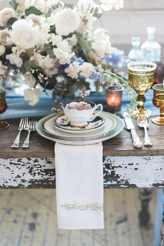 Vintage blue wedding inspiration Inspiration