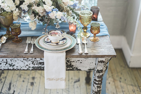 Vintage blue wedding inspiration Inspiration