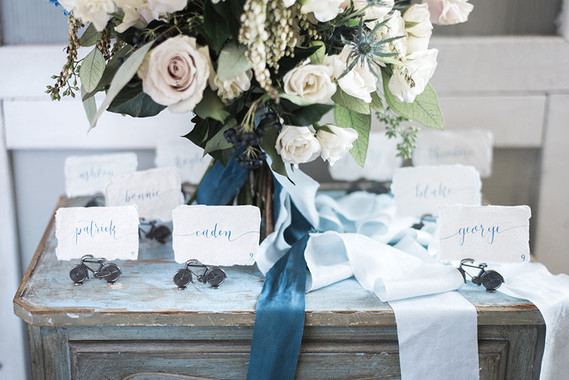 Vintage blue wedding inspiration Inspiration