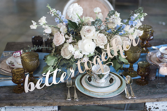 Wood wedding signage