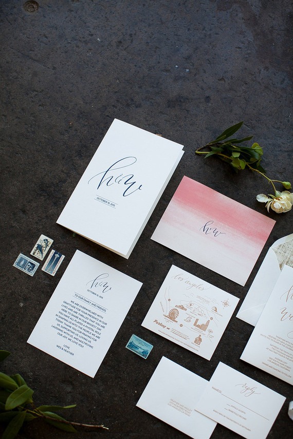 Modern wedding invitations