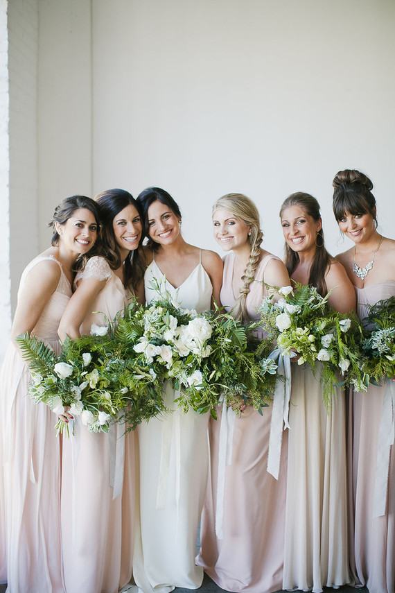 Blush bridesmaids