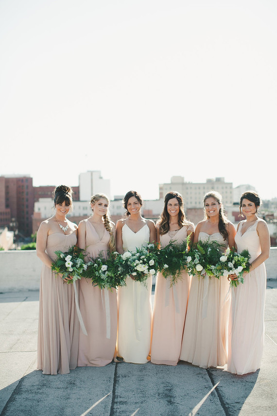 Blush bridesmaids