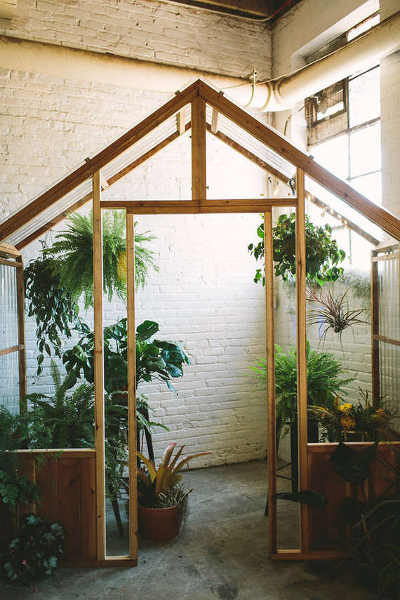DIY Greenhouse wedding