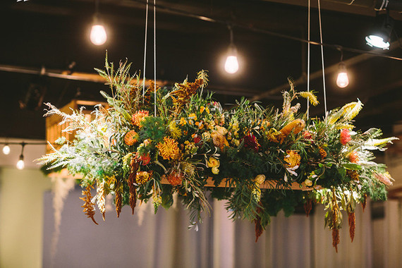 Hanging floral centerpiece
