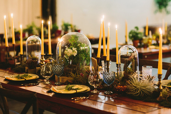 Rustic wedding reception decor