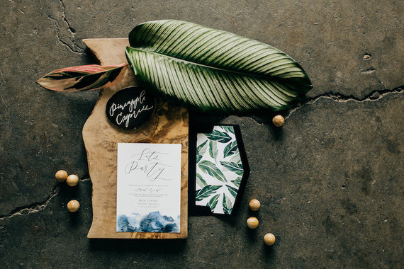 Tiki birthday party invitation