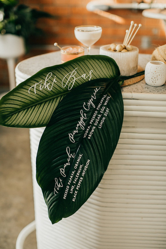 Palm leaf decor