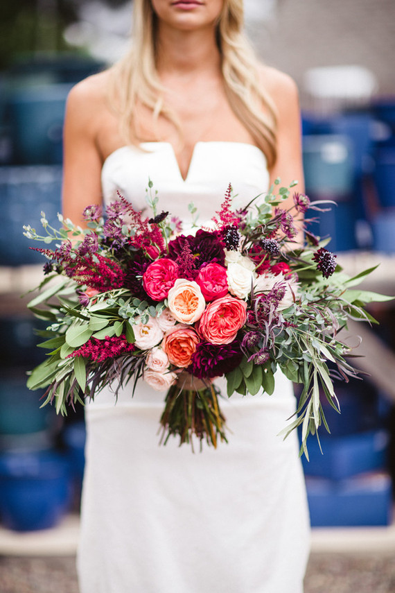 Fuchsia bridal bouquet