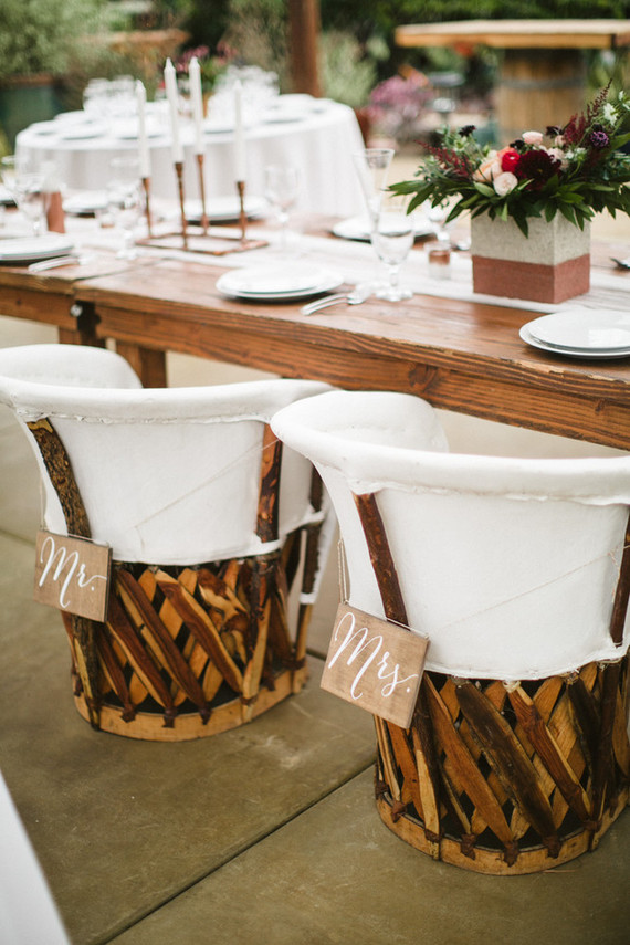 Wedding chair signs