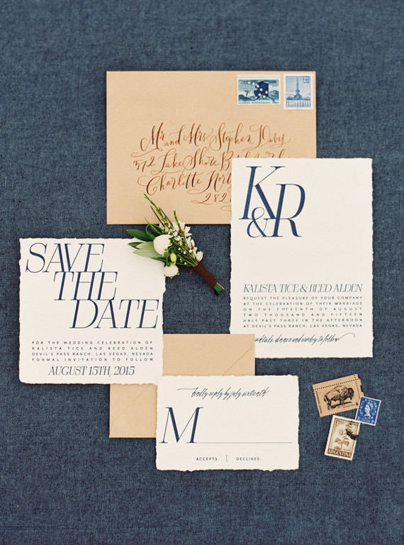 Desert wedding invitation